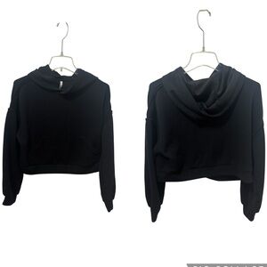 HALARA Classic Black Cropped Hoodie Size Small